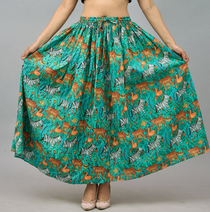 Fierce and Flowing: Tiger Print Cotton Skirt