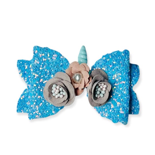 Dazzle and Delight: The Sparkling Blue Glitter Birthday Bow