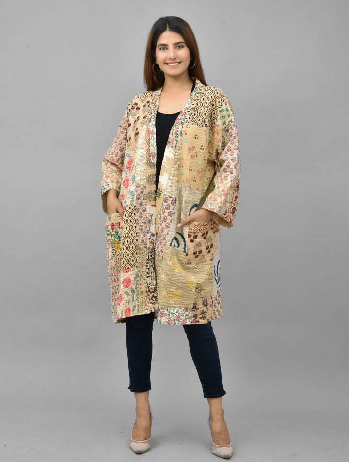 Vintage Kantha Kimono Robe