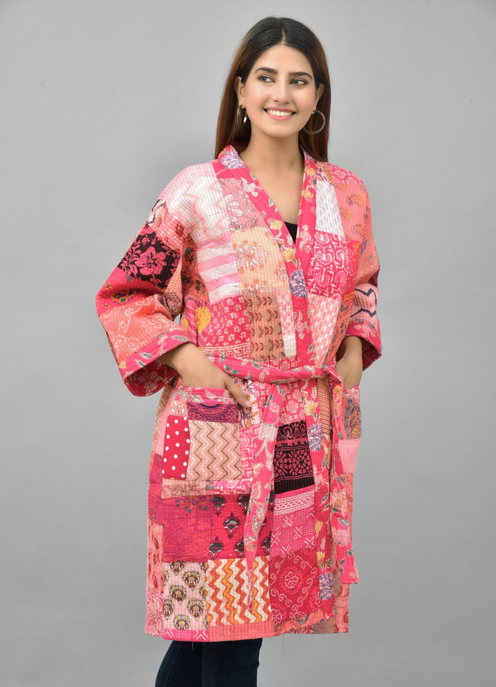 Cozy Up in Comfort: The Reversible Quilted Kimono Robe