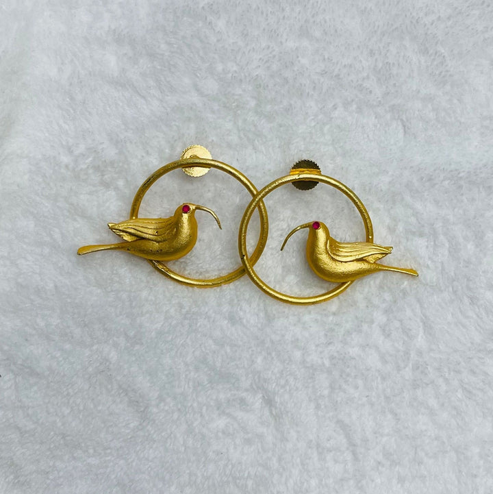 Boho Brass Stud Earrings