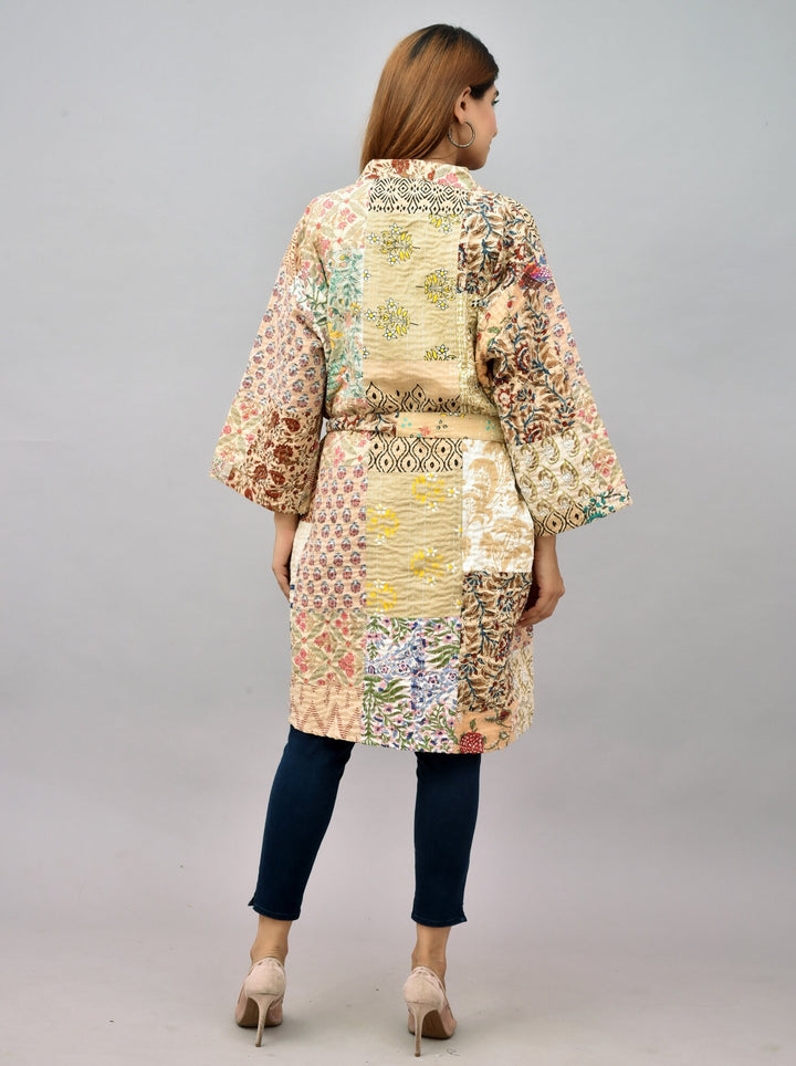 Vintage Kantha Kimono Robe