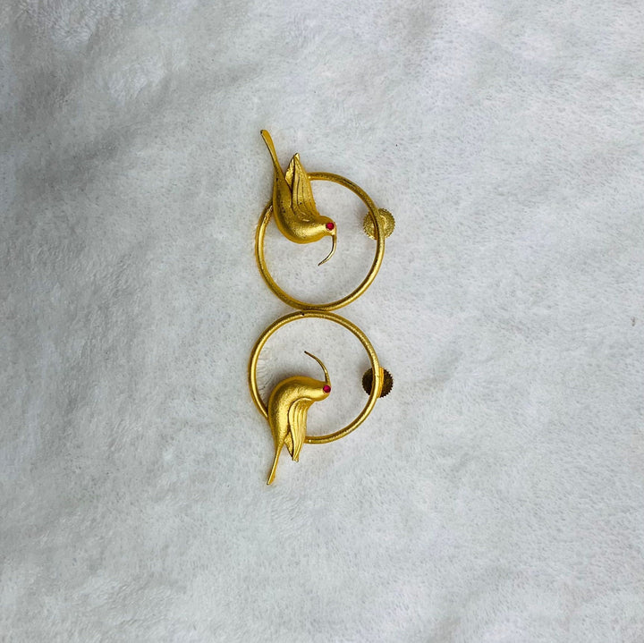 Boho Brass Stud Earrings