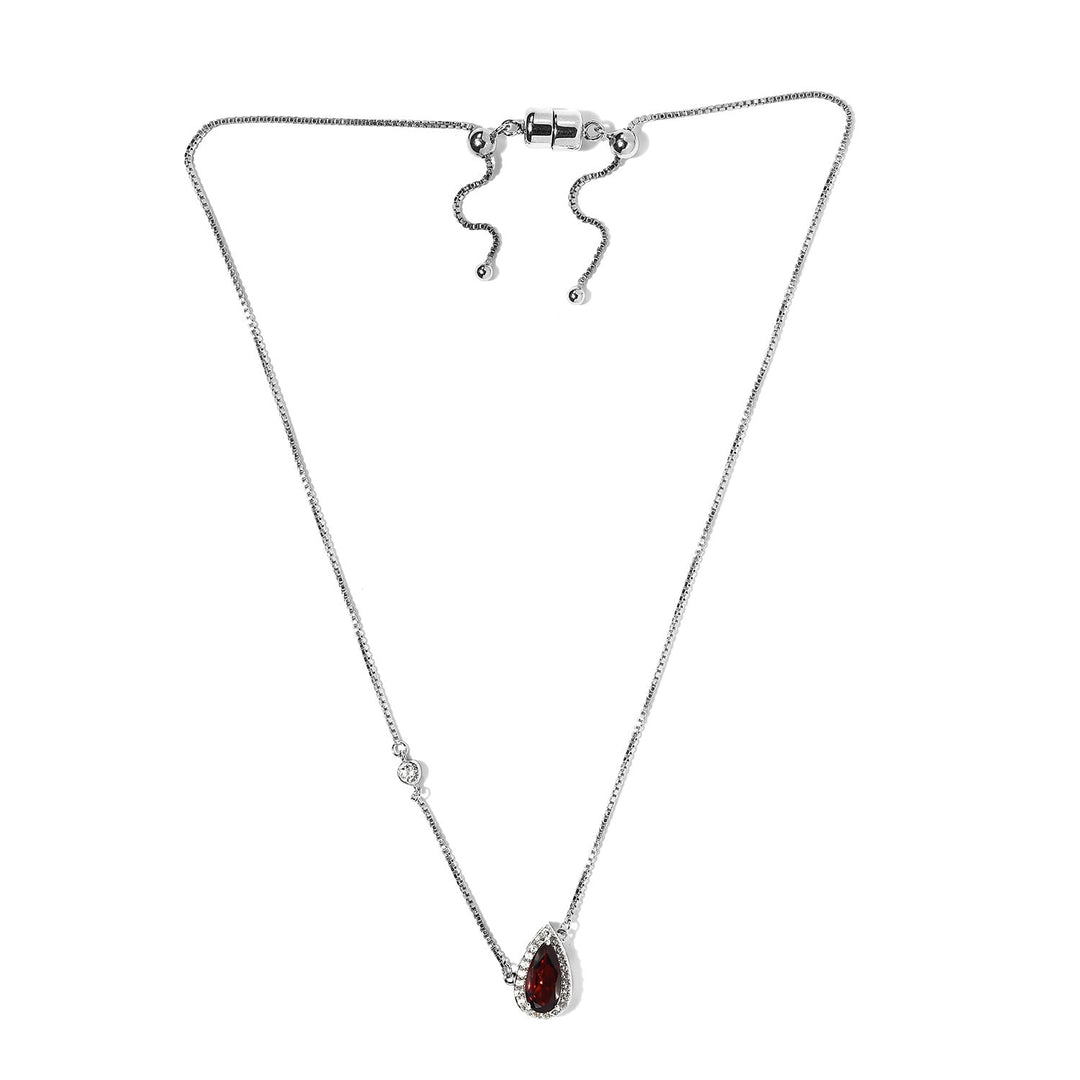 Dazzle with Deep Red Fire: Genuine Garnet Necklace