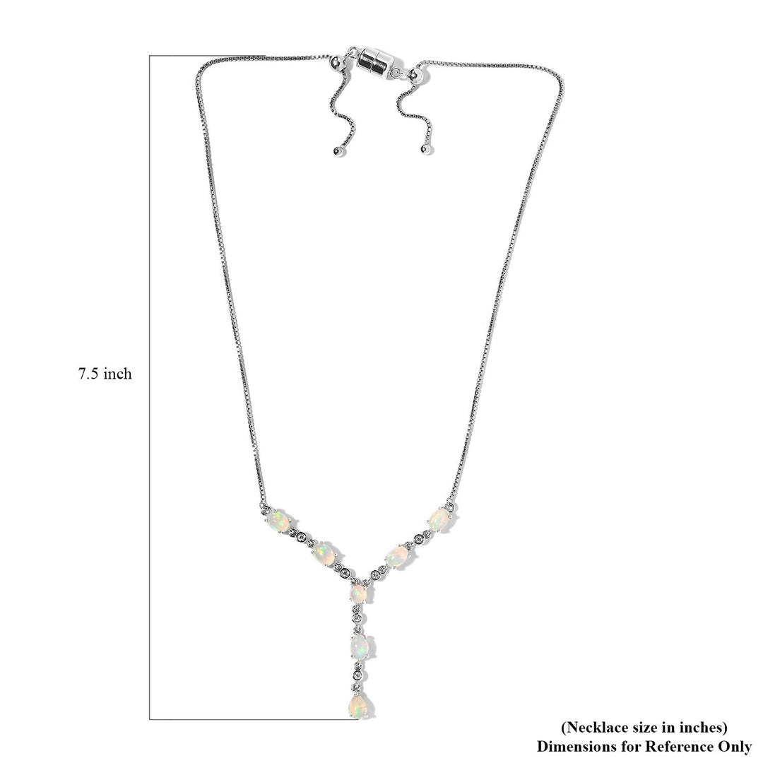 Ethiopian Opal Silver Necklace