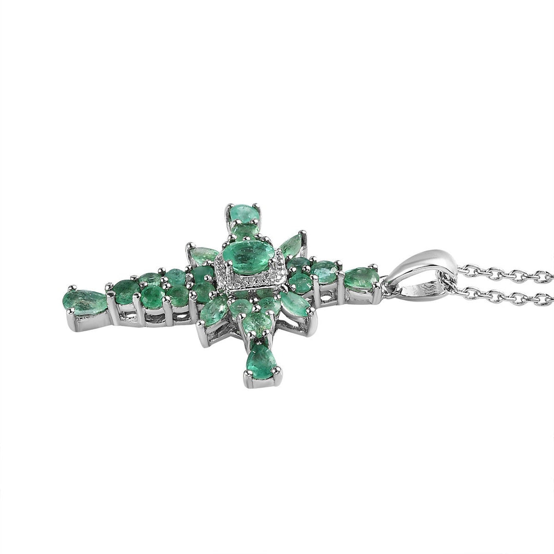 Zambian Emerald Chain Necklace Pendant