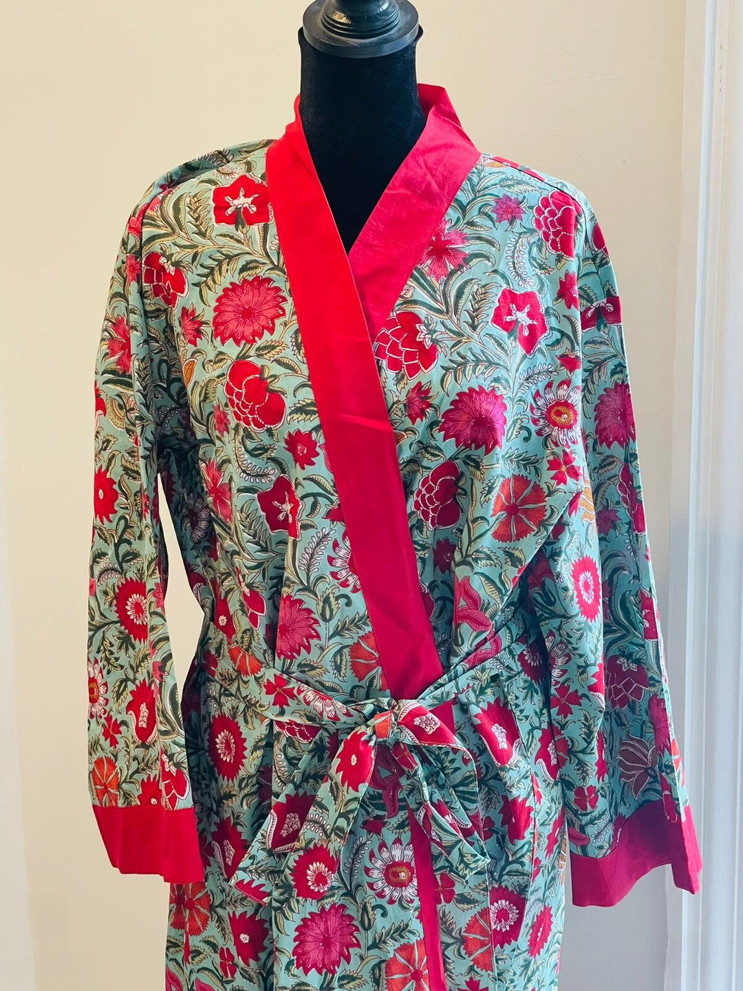 Block print Robes Cotton Kimono Robe