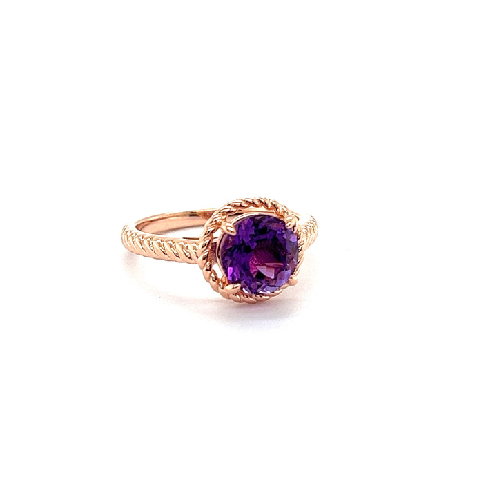 Enchanting Amethyst Solitaire Ring