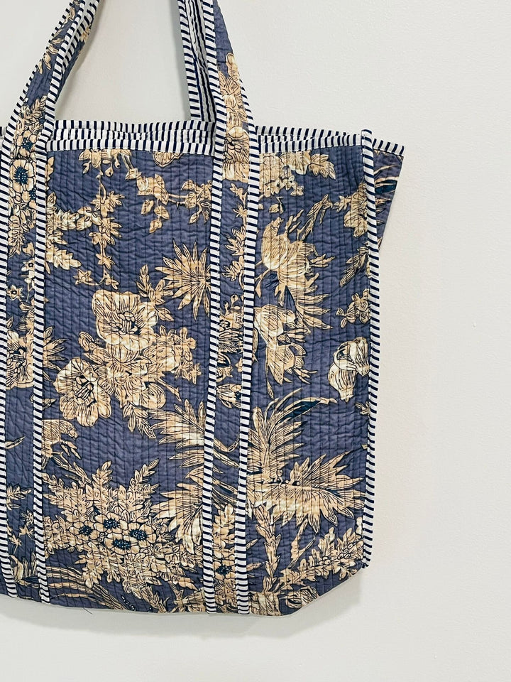 Quilted Cotton Handprinted Boho bag