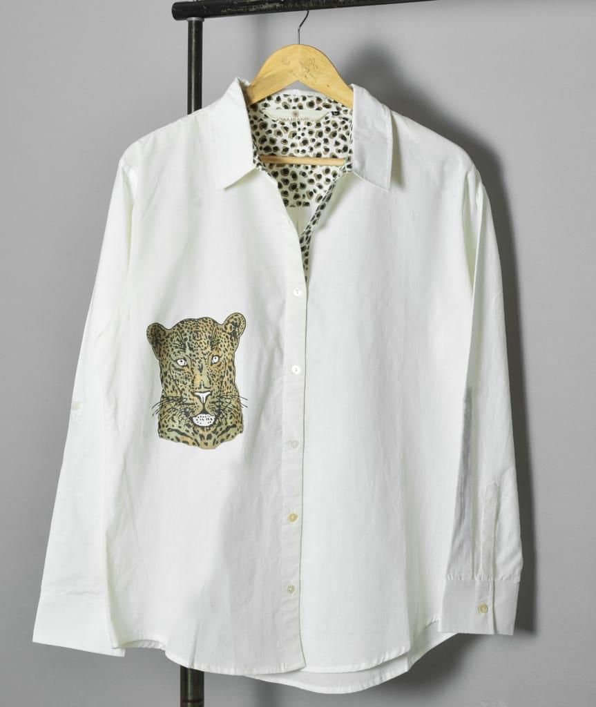 Cheetah Print Button-Down Shirt